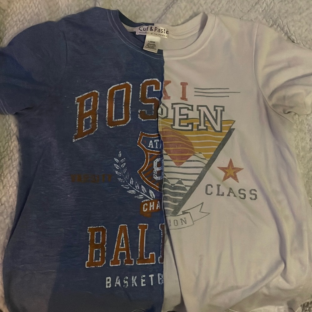 Boston and Los Angeles shirt. Worn a few times but In excellent condition
